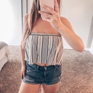 Boutique Striped Tube Top